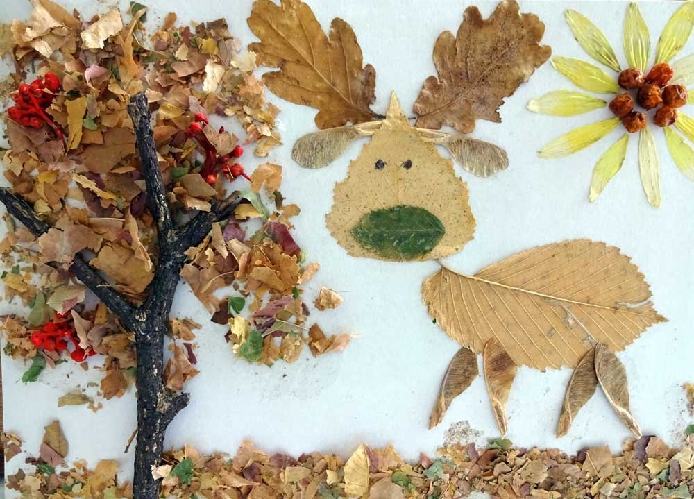 Поделка в детский сад: украшение для окна из осенних листьев | dentalcare-rnd.ru | Дзен